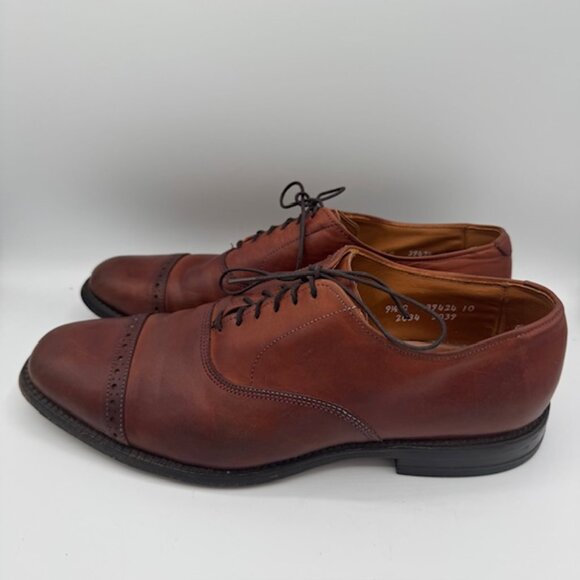 Allen Edmonds Men's Byron Cap-Toe Oxford Brown Leather Size 9.5C - Picture 1 of 8